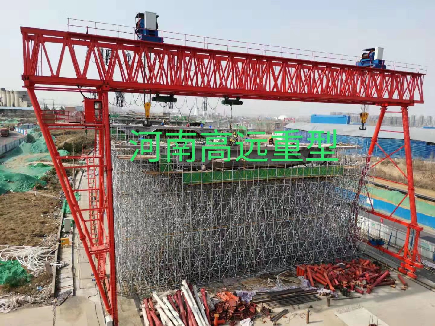 重慶勝和建筑工程有限公司拉薩提布崗項(xiàng)目，采購我廠ME60+60T-36M-9M-2臺(tái)，10T-36M-9M-4臺(tái)龍門吊