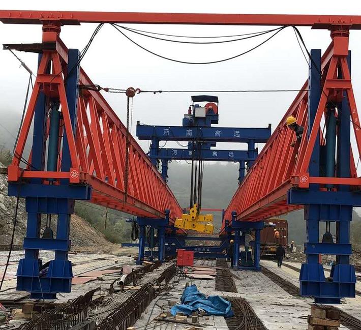 黑龍江邦中建筑材料科技有限公司，雙鴨山市集賢縣省道工程，采購全新式GYLQ40m-200t架橋機(jī)